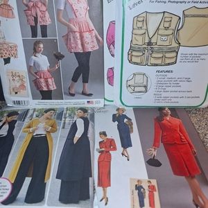 4 Simplicity Patterns 1940s -1950's vintage